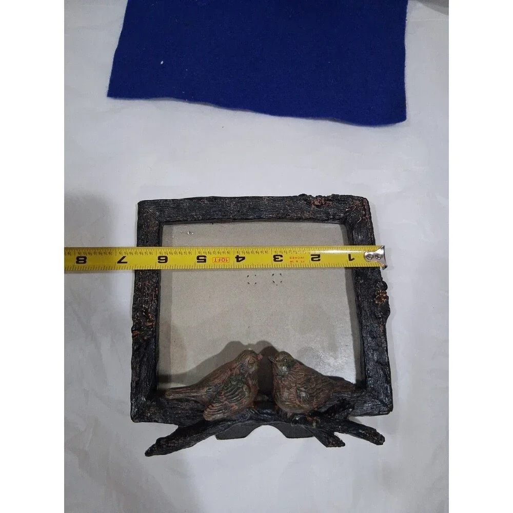 Bird Rustic Wood frame Rustic Birds Cabin Cottage Core Wood/resin 6x5 Photo